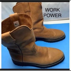 WORK POWER !Make Offer! Pull On leather Suede Work Boots